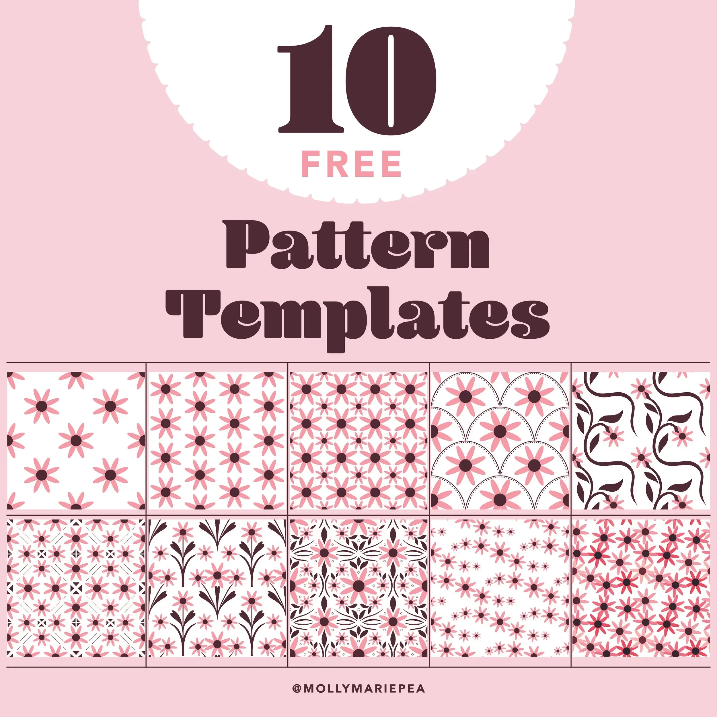 10 Free Surface Pattern Design Templates For Procreate Molly 