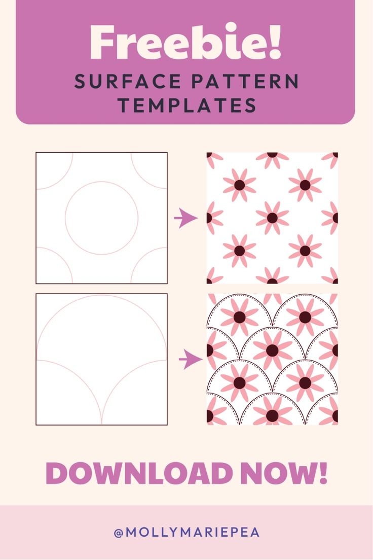 10 Free Surface Pattern Design Templates For Procreate