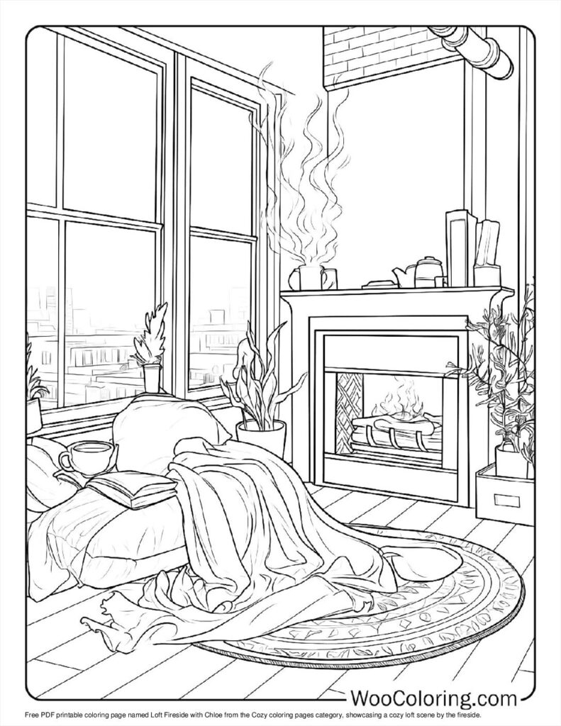 100 Cozy Coloring Pages Free PDF To Print Woo Coloring