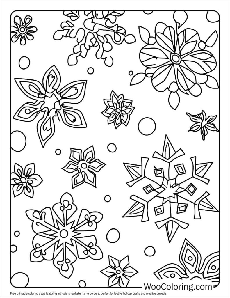100 Snowflake Coloring Pages Free PDF To Print Woo Coloring