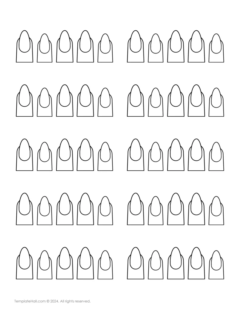 Printable Nail Art Templates