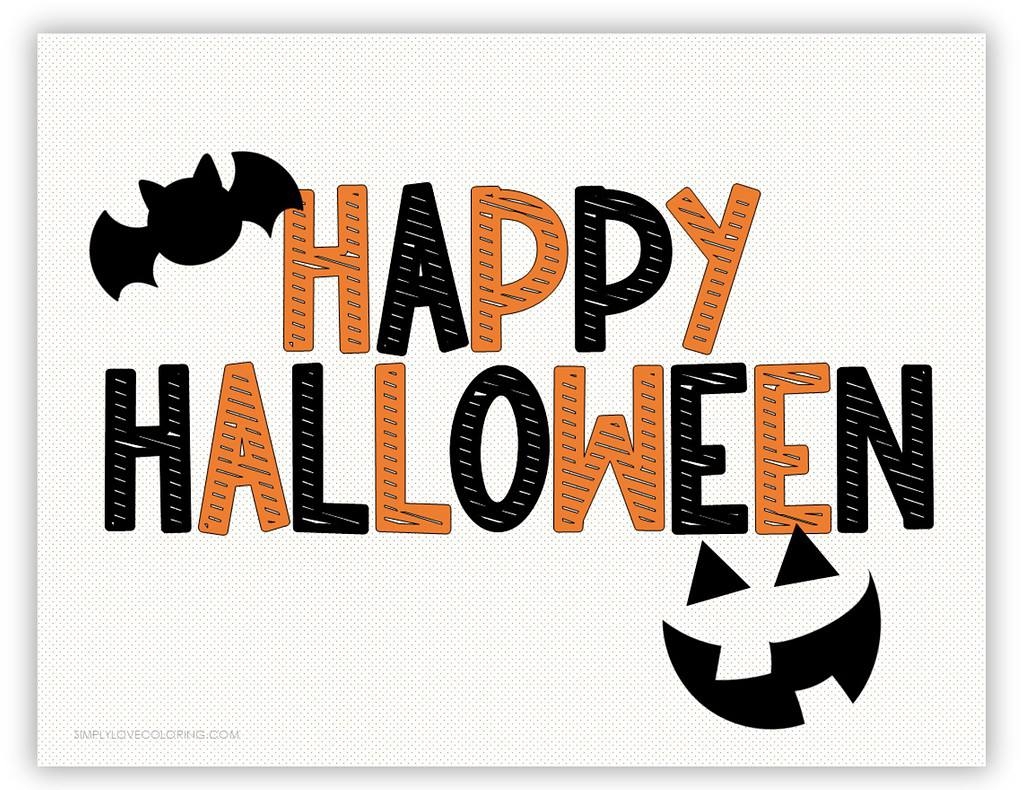 12 Happy Halloween Sign Printables Free PDF Downloads Simply 