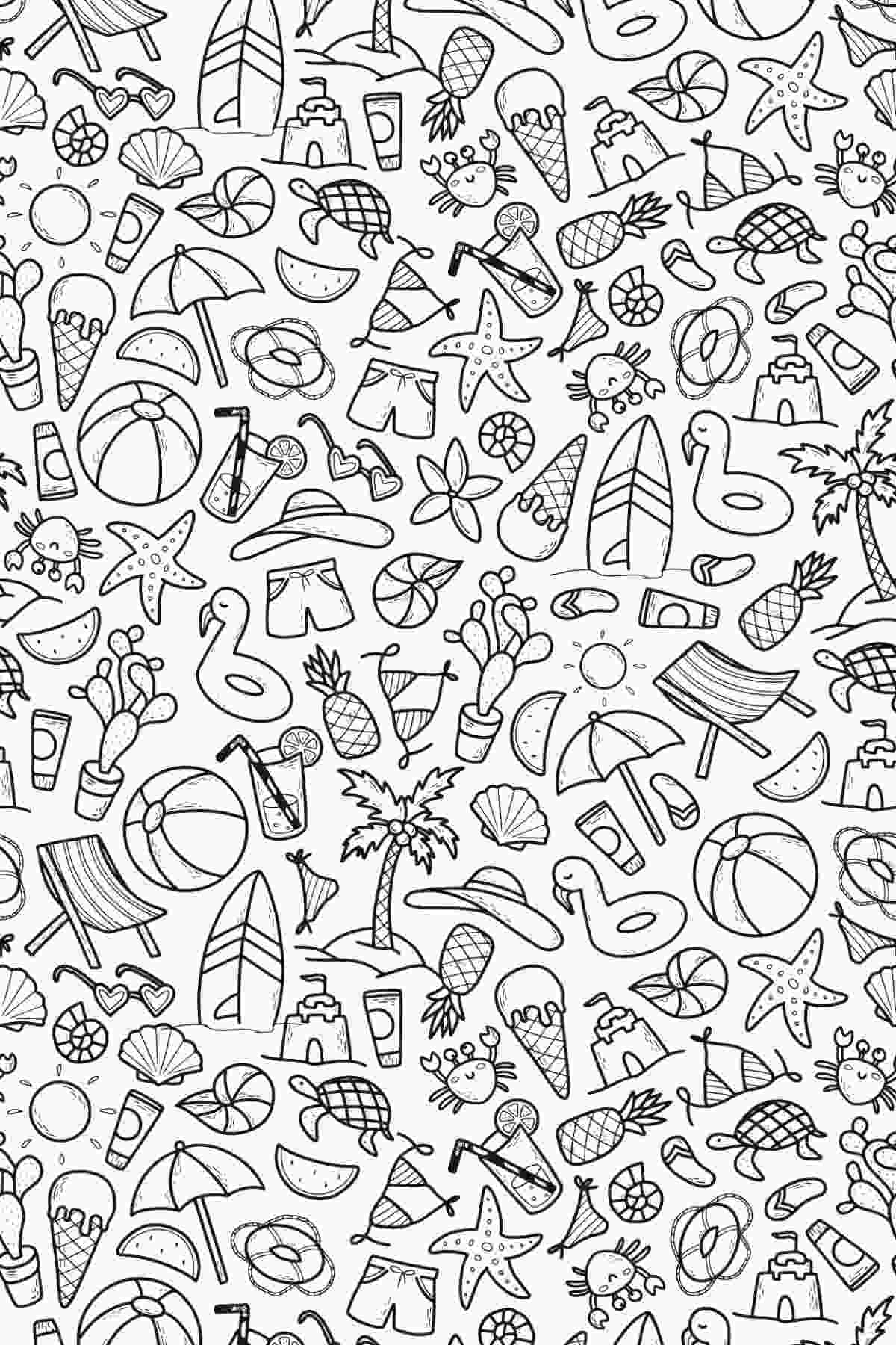 20 Free Printable Summer Coloring Sheets Designs For All Ages