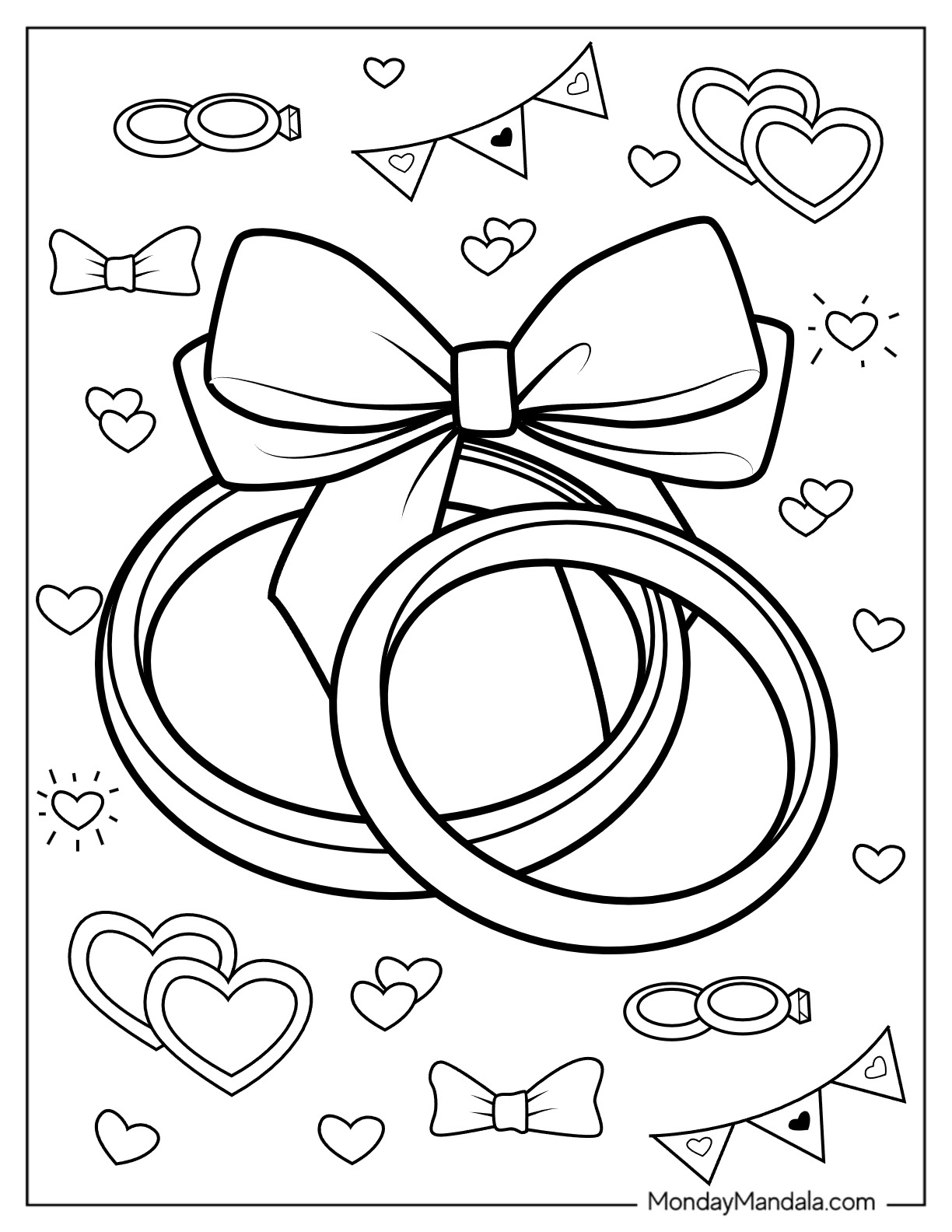 Marriage Coloring Designs Printable