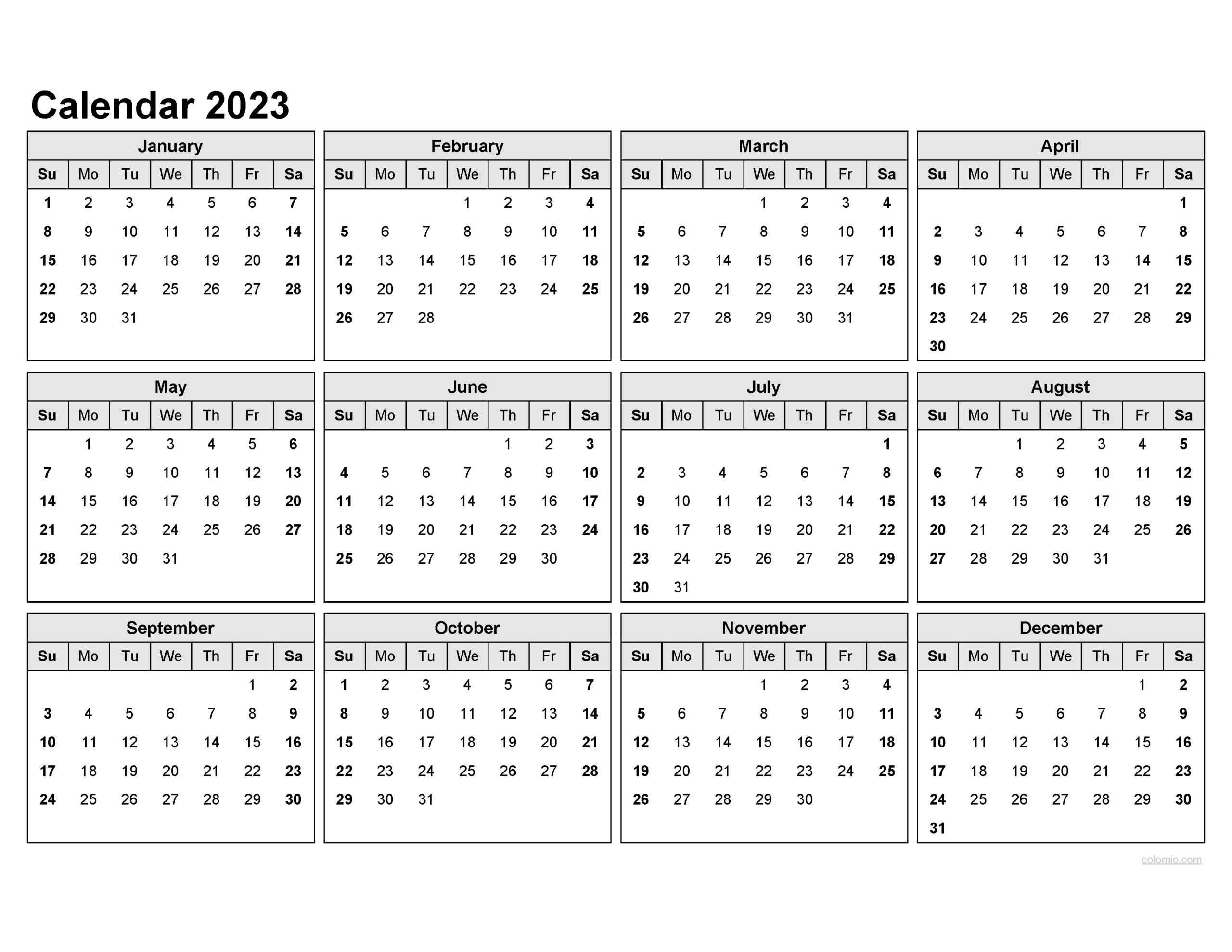 2024 Calendar Monthly Calendars With Calendar Maker PDF 