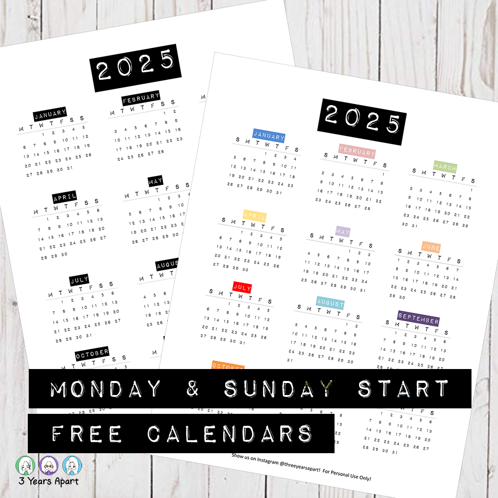 2025 Calendar Free Printable Bullet Journal And Planner Free 