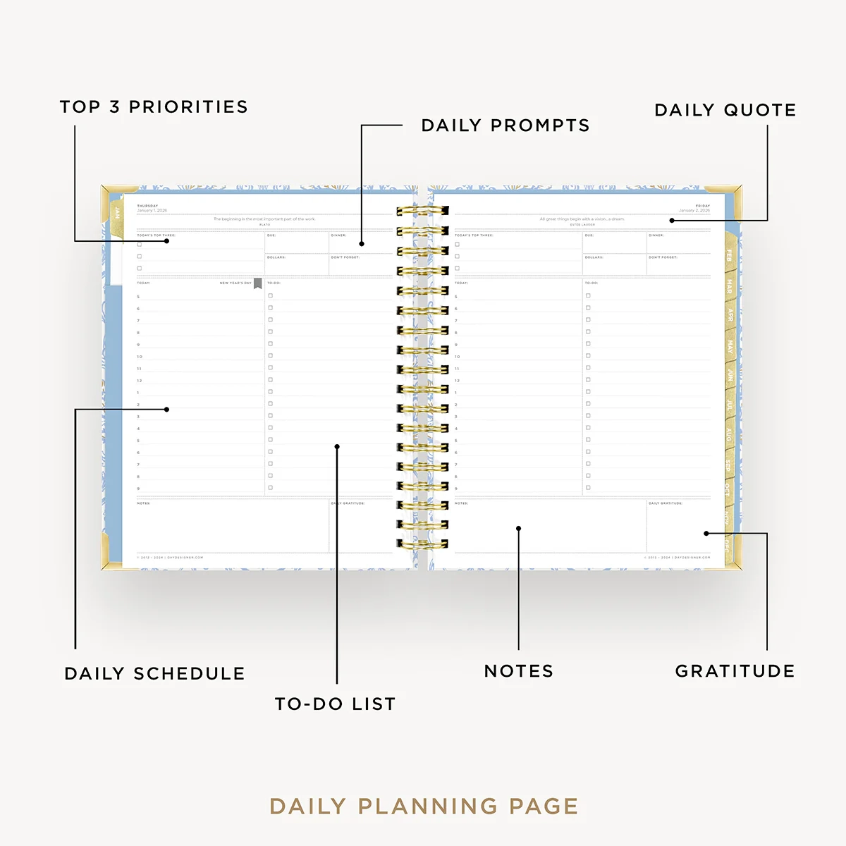 2026 Academic Year Daily Planner Alicia Day Designer