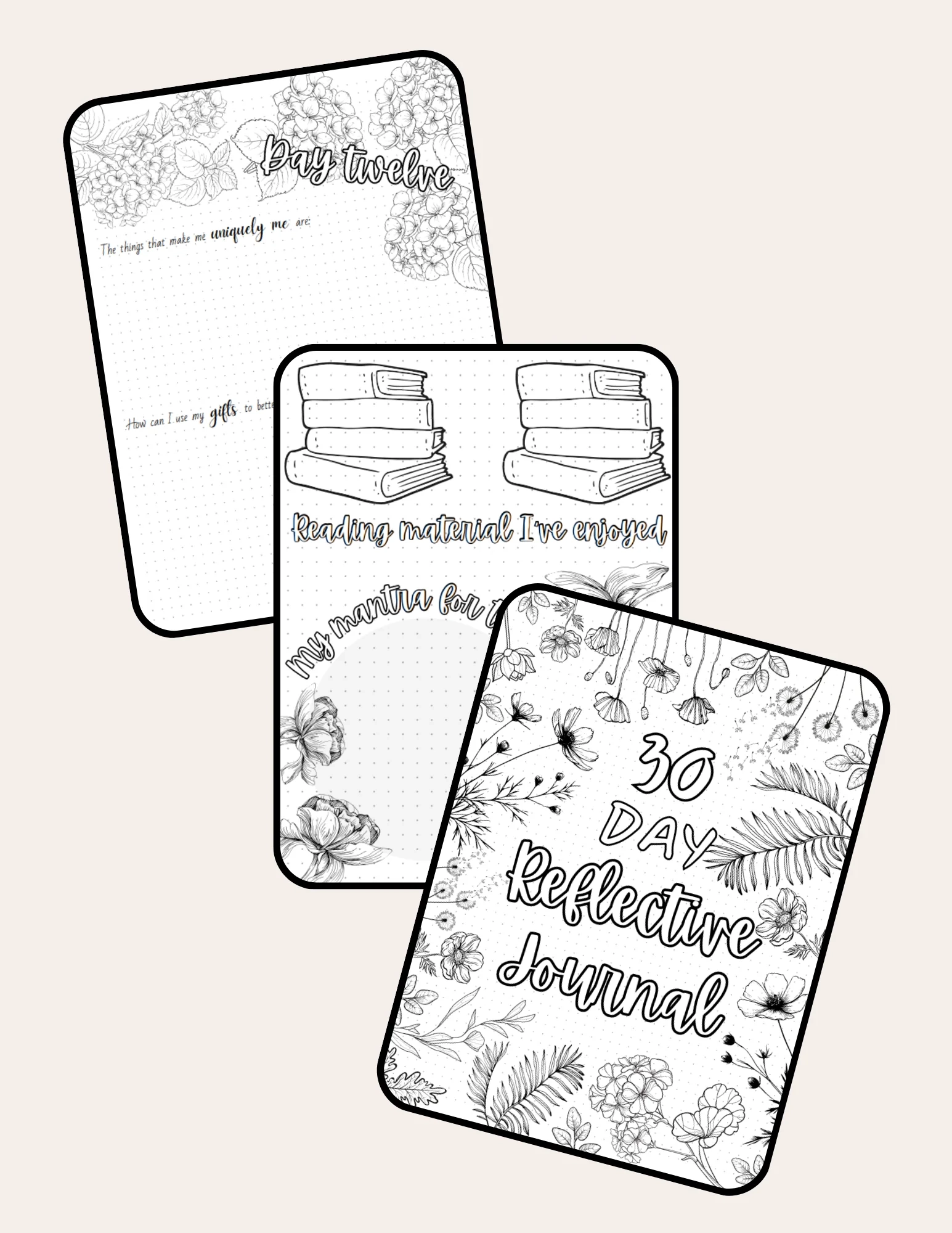 30 Day Reflective Journal Floral Design Gabriela Alexander