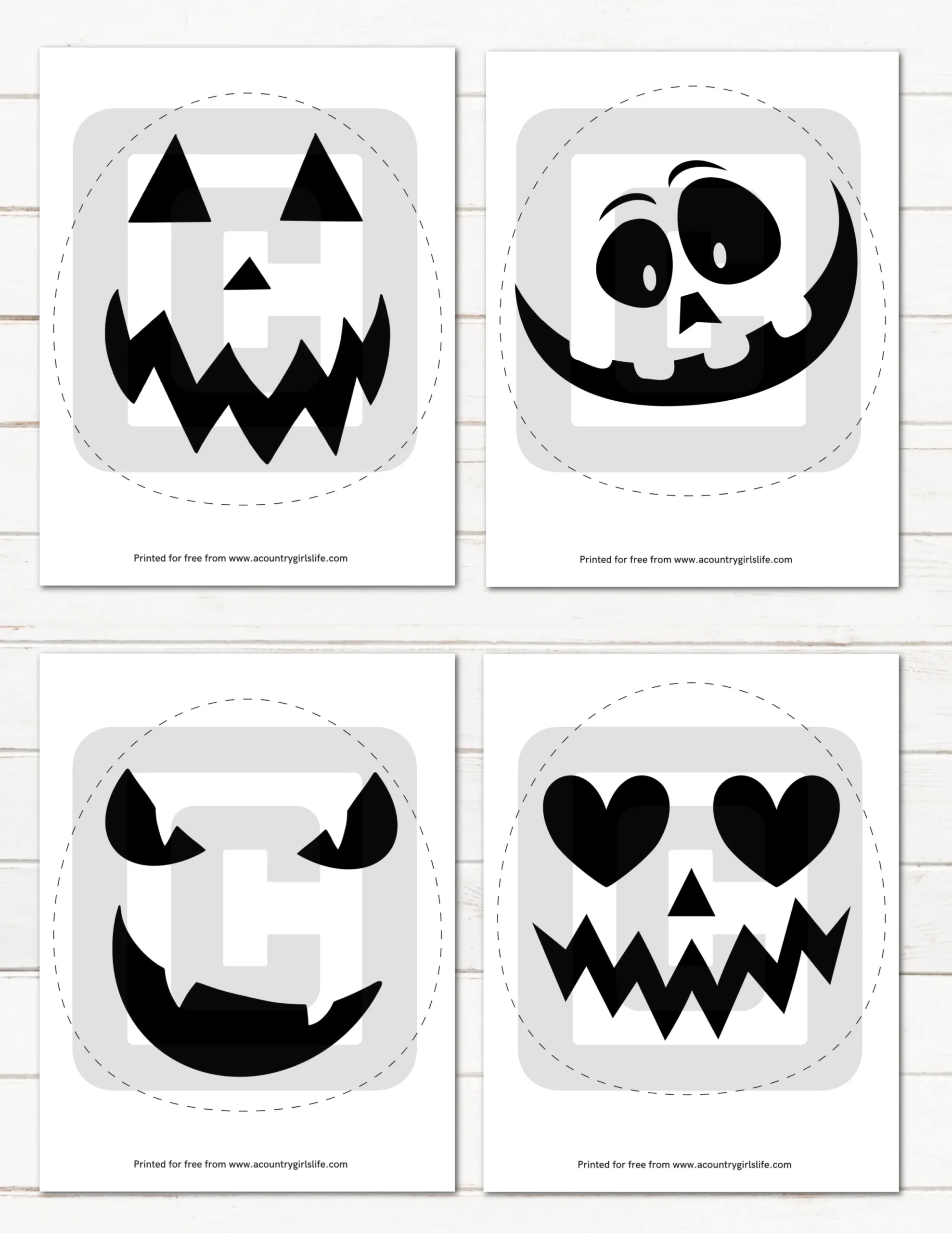31 EASY FREE Printable Pumpkin Carving Stencils A Country 