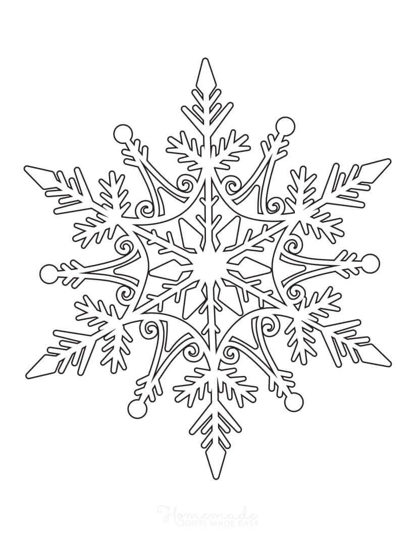 35 Printable Snowflake Coloring Pages Happier Human