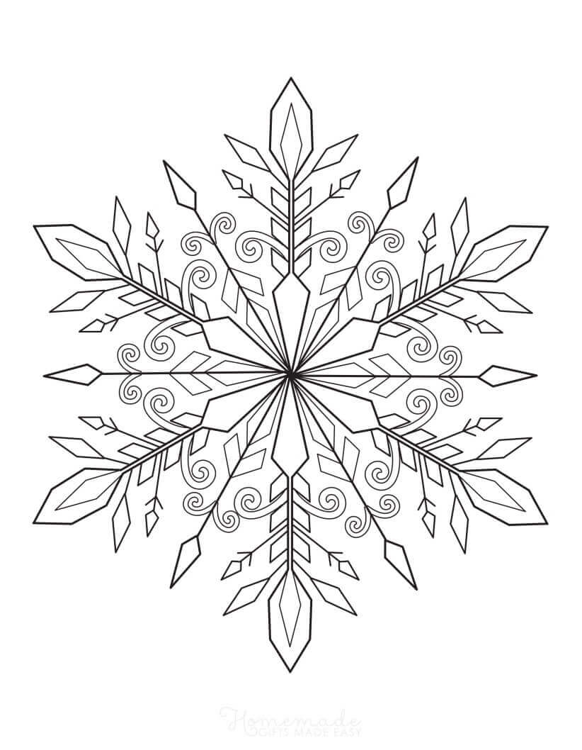 35 Printable Snowflake Coloring Pages Happier Human