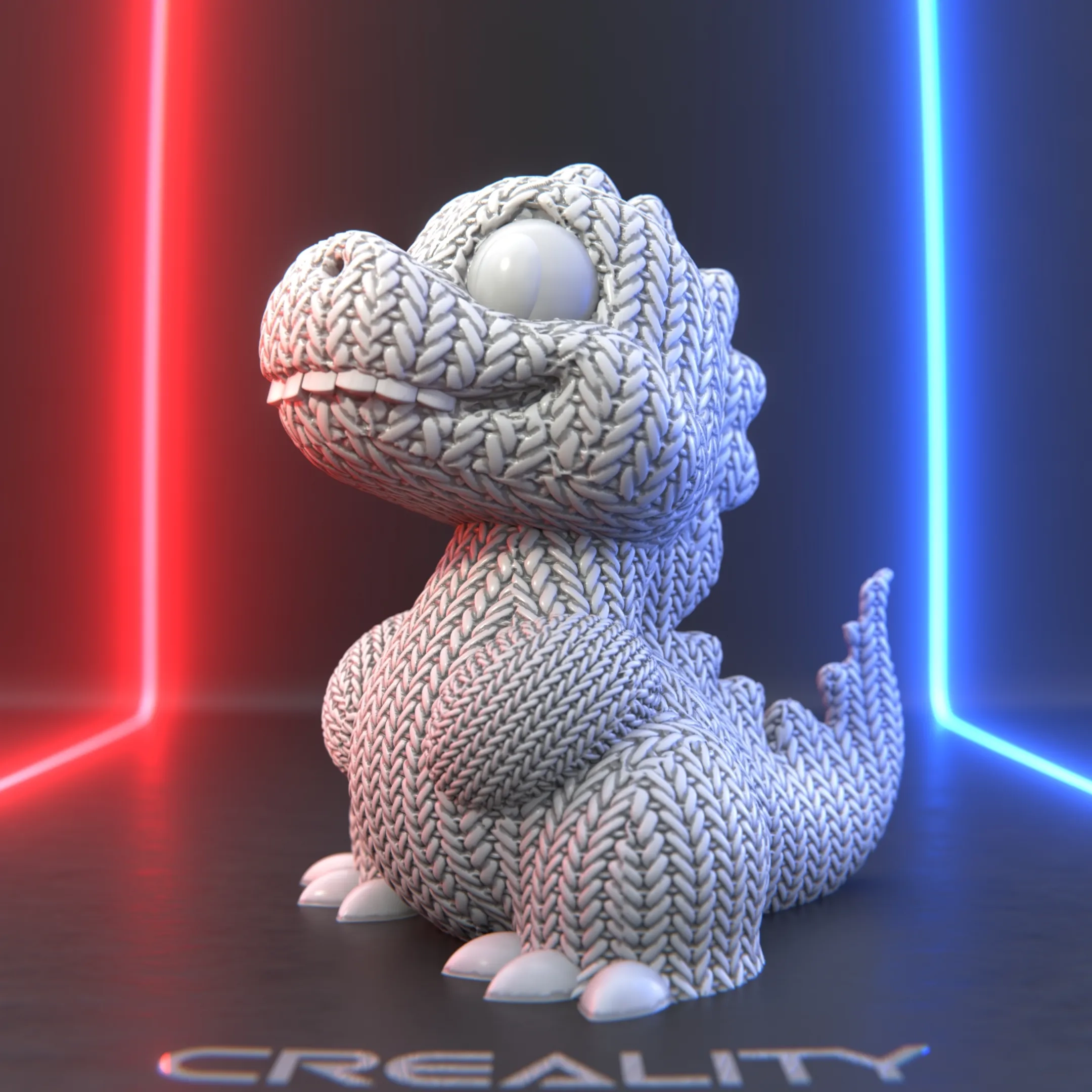 3D Printer Bestanden 3MF Knitted Dino A Cute And Charming 