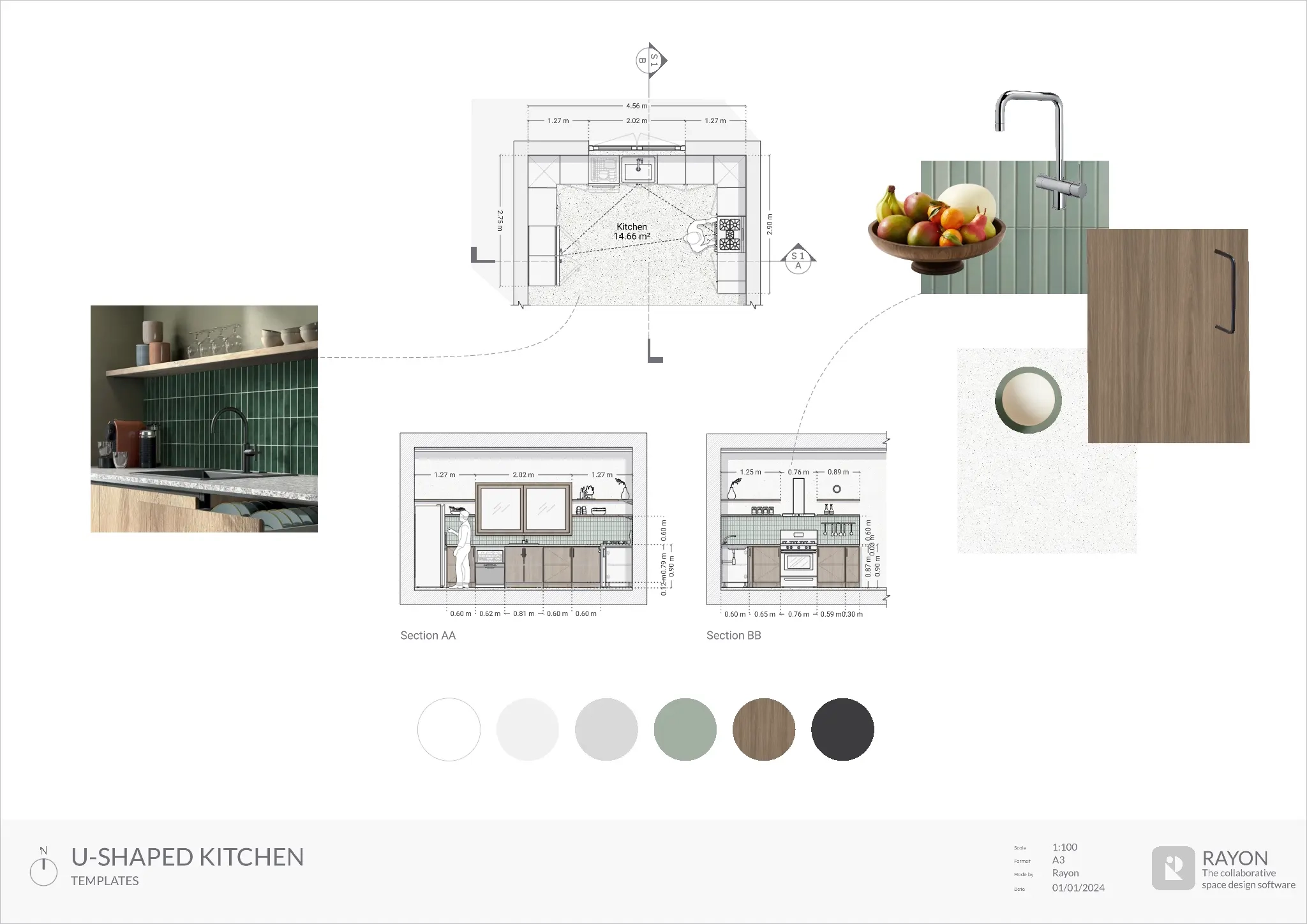 4 Kitchen Layouts Templates For Interior Designers Rayon