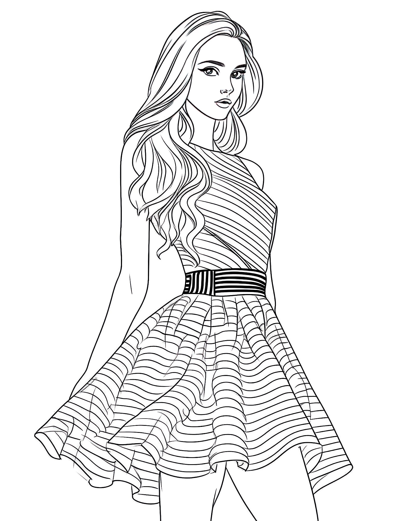 49 Stunning Dress Coloring Pages For Kids And Adults Our Mindful 