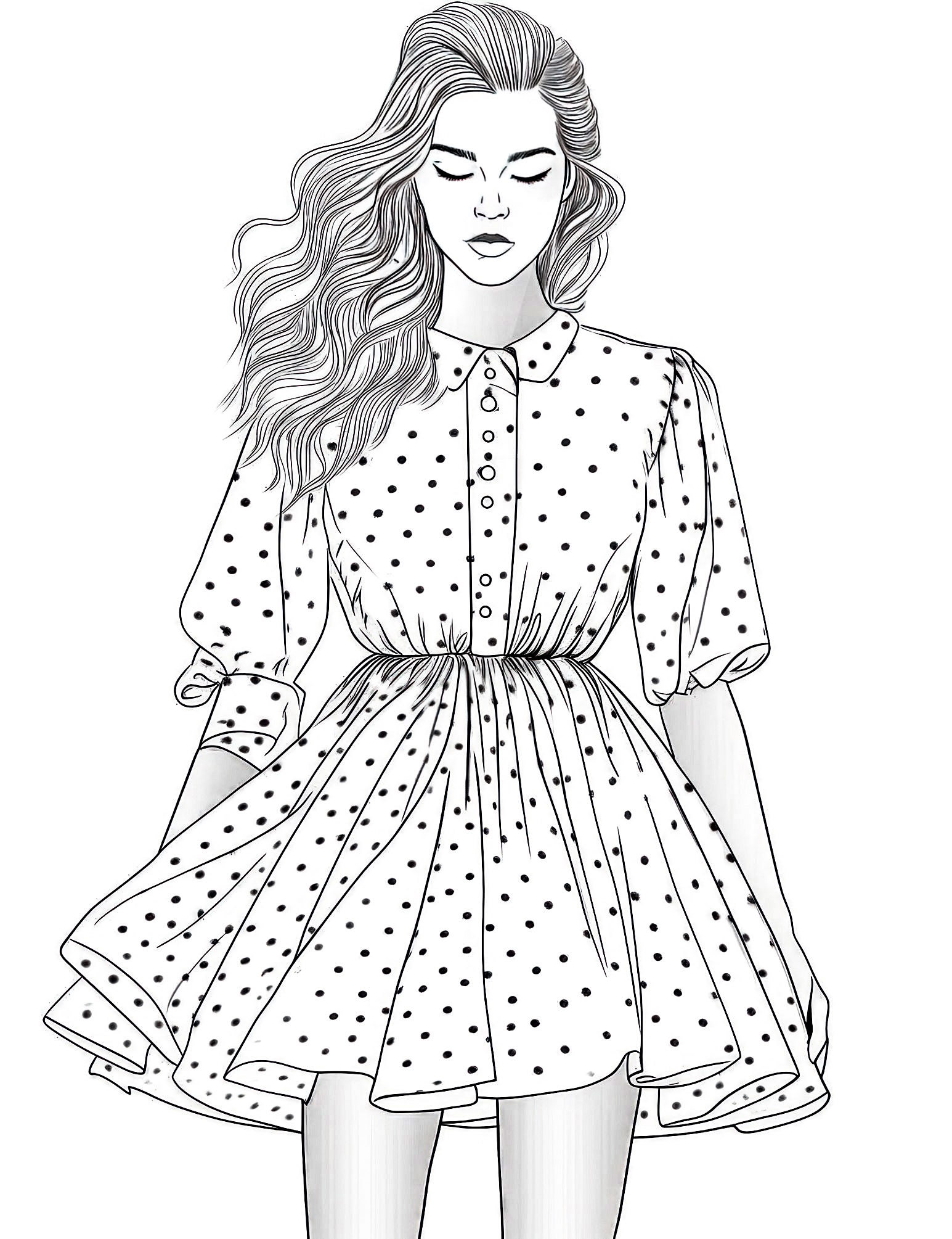 49 Stunning Dress Coloring Pages For Kids And Adults Our Mindful 