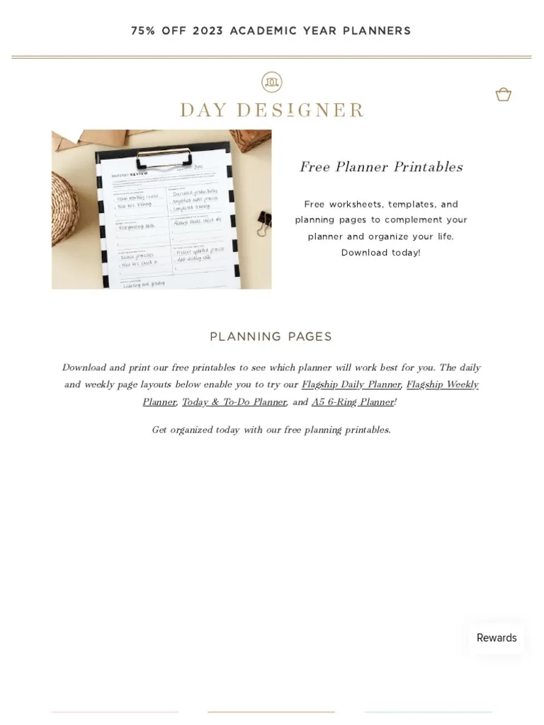 5 Day Designer Planner Printables PDF Career amp Growth Art