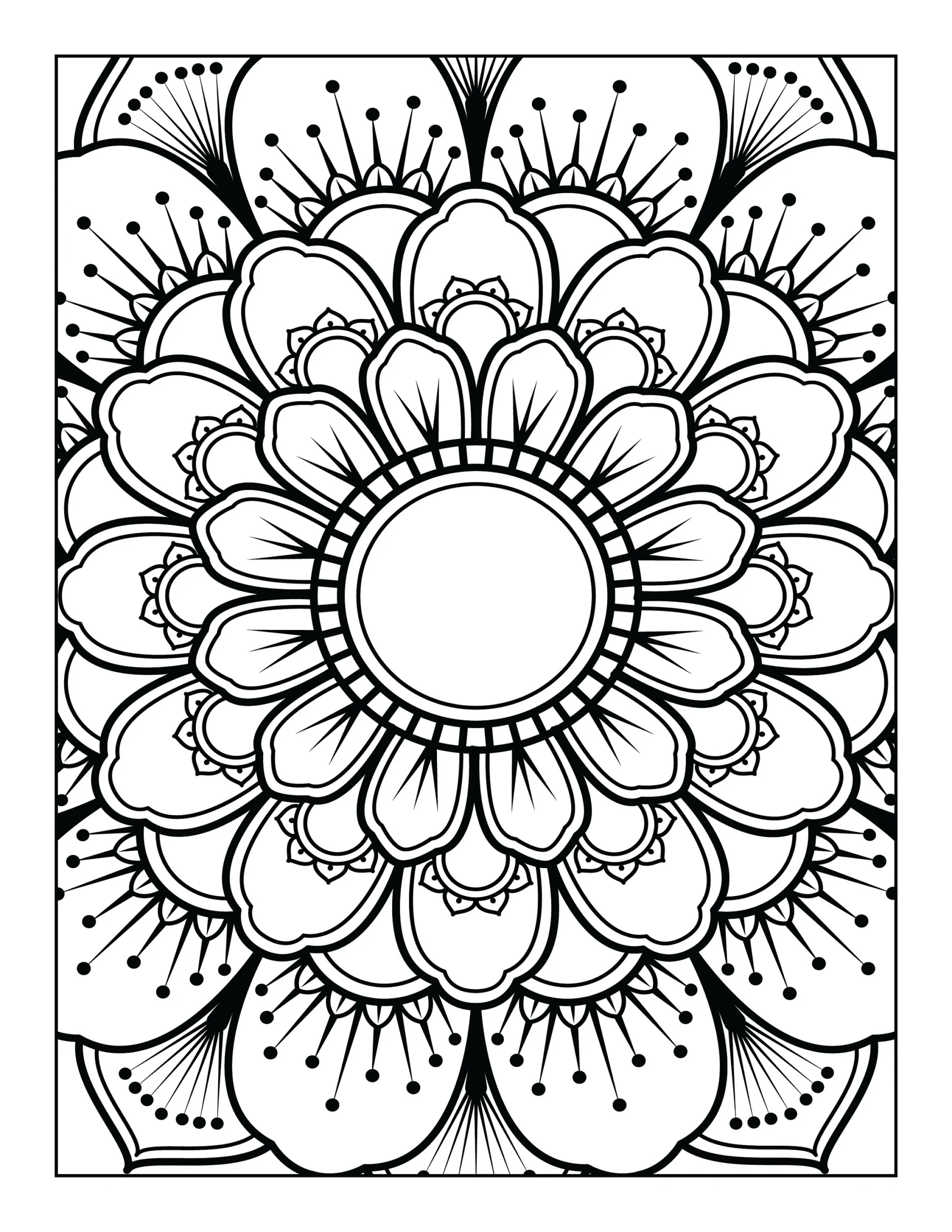 5 printable mandala adult coloring pages floral easy