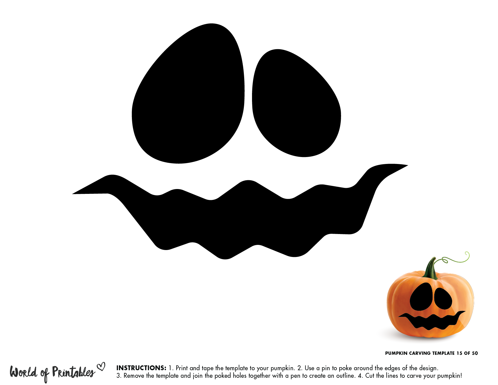Scary Pumpkin Templates Free Printable