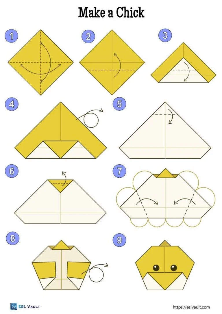 9 Easy Origami Animals PDF ESL Vault