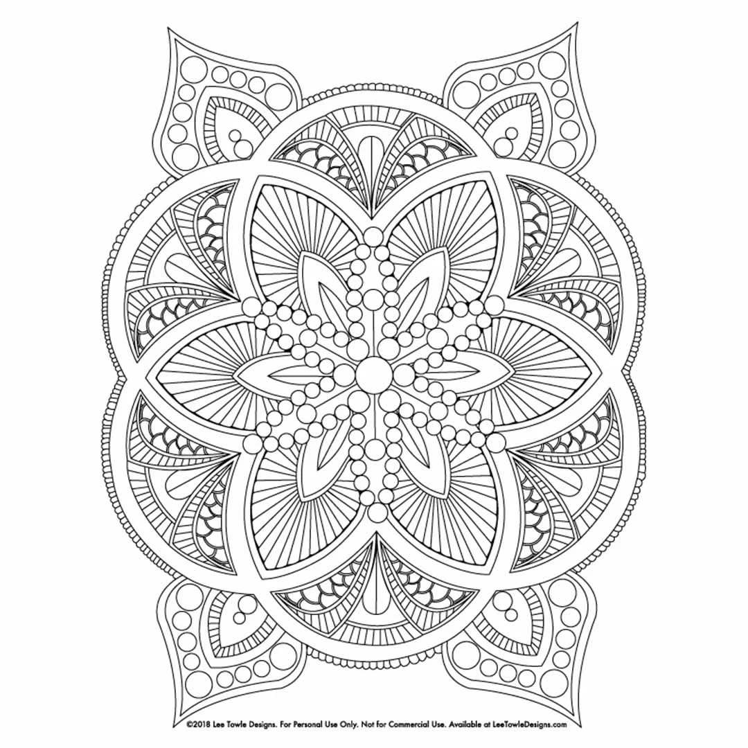 Abstract Mandala Coloring Page For Adults Free Printable Advance 