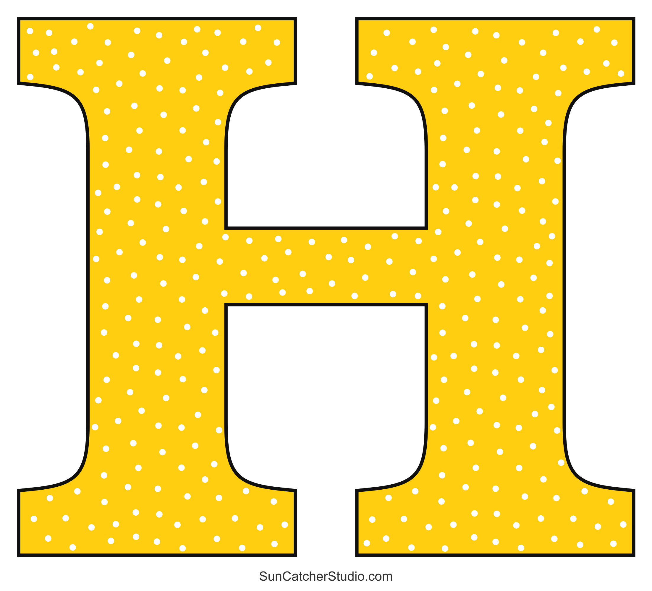 Alphabet Letters And Numbers With A Colorful Polka Dot Design 