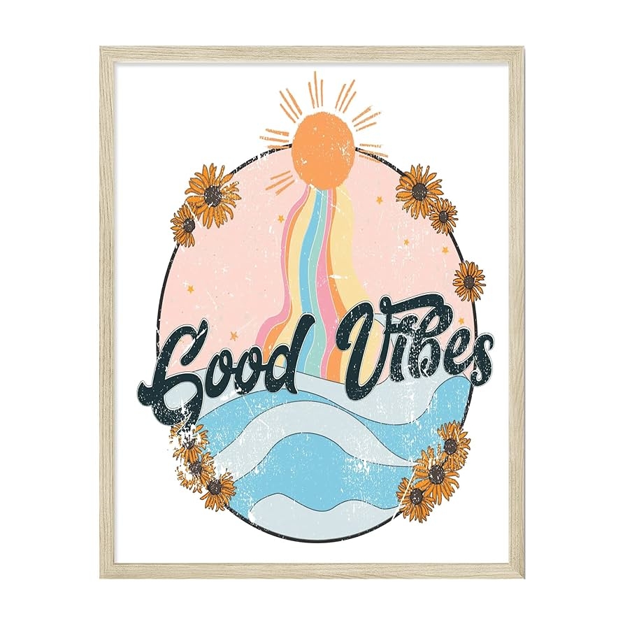 Amazon Summit Designs Good Vibes Trendy Wall Art Print 