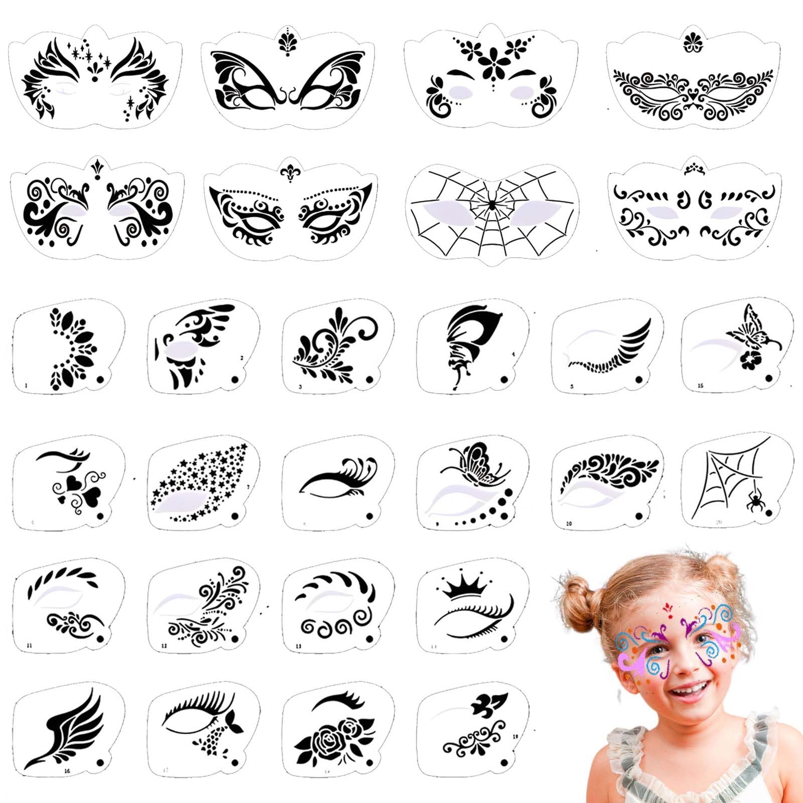 Printable Easy Face Painting Templates