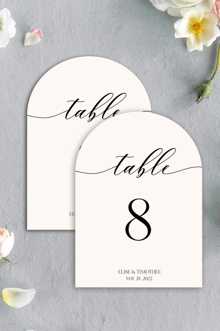 Table Number Design Printable