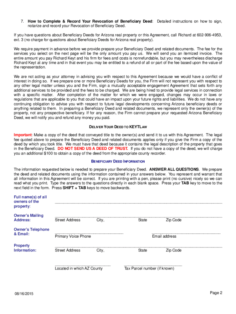 Printable Beneficiary Designation Forms For Az