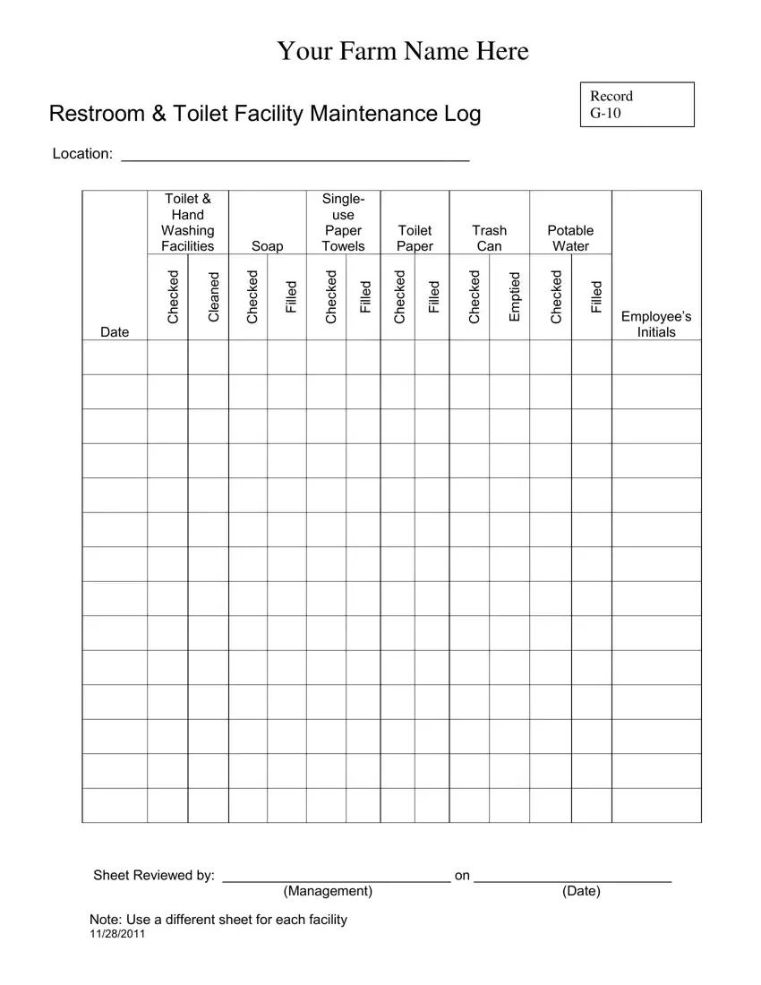 Free Printable Bathroom Checklist Template