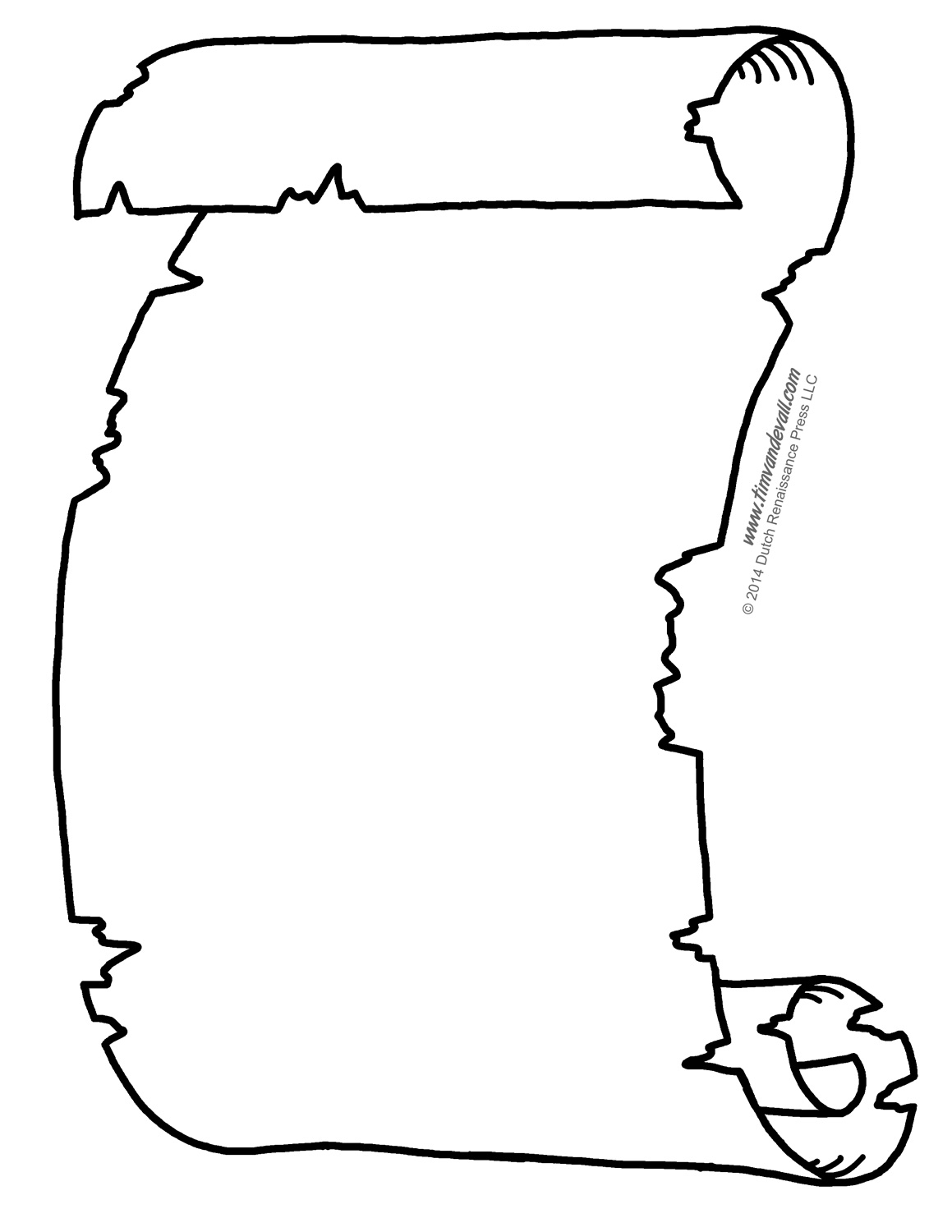 Blank scroll template Tim s Printables