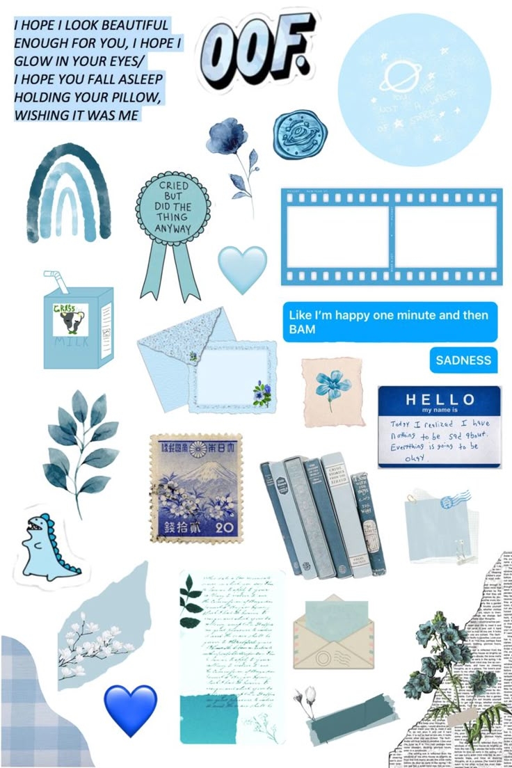 Blue Sticker Sheet