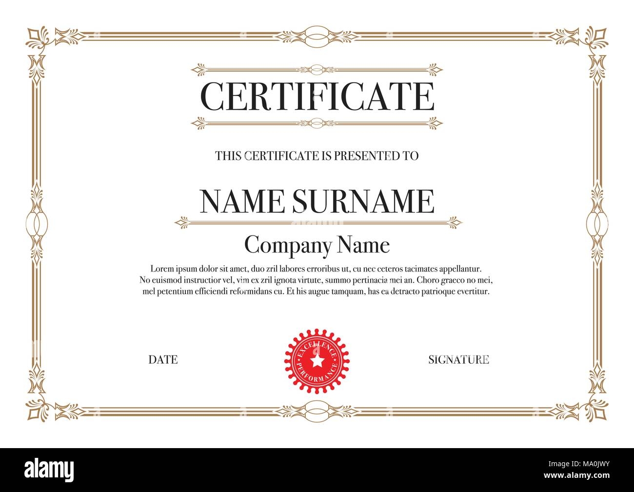 Border Certificate Hi res Stock Photography And Images Alamy