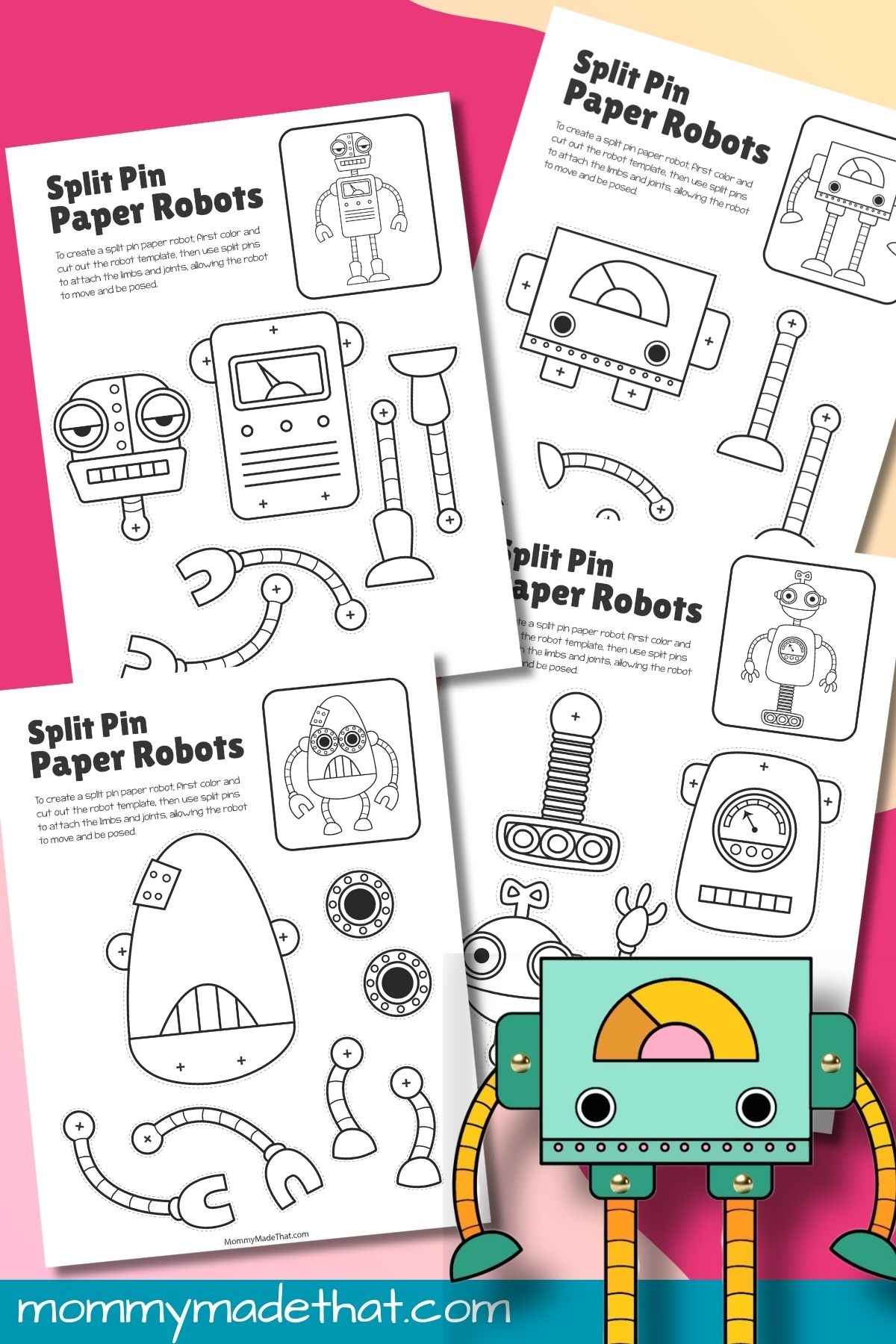 Free Printable 3d Robot Template