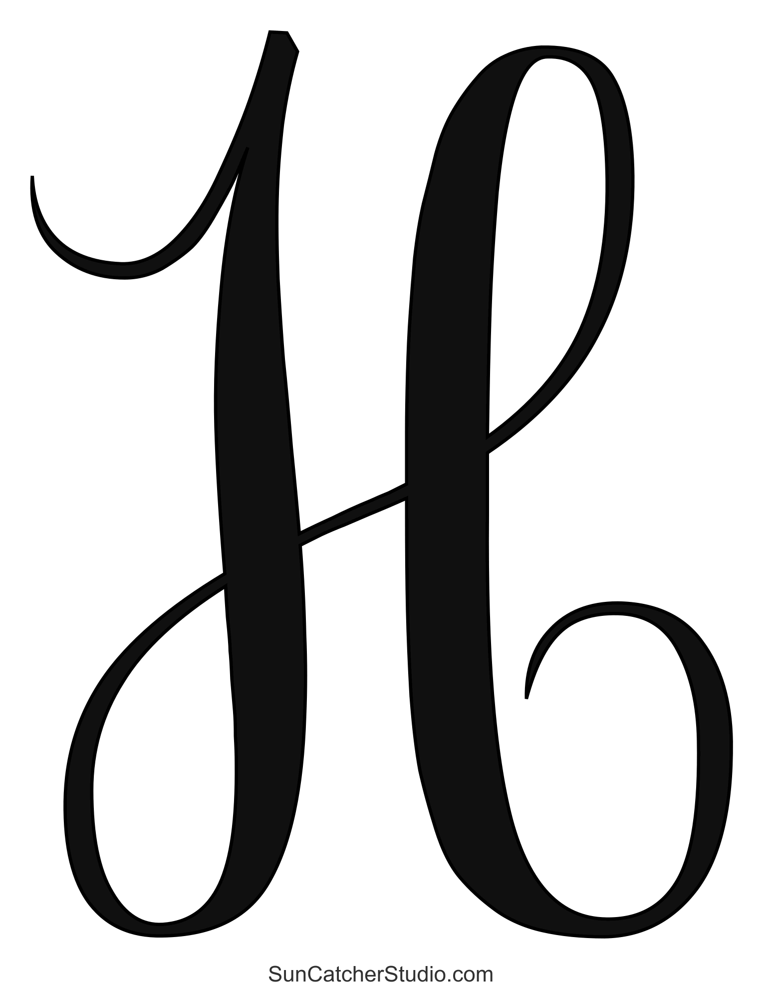 Calligraphy Alphabet Letters Printable Monogram Font Free 