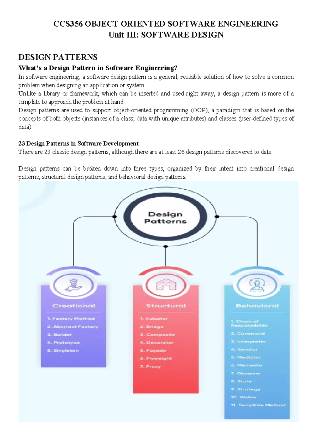 Oo Design Patterns Printable