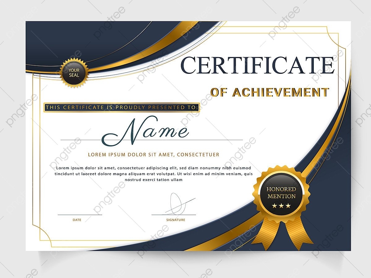 Certificate Design Template Download On Pngtree