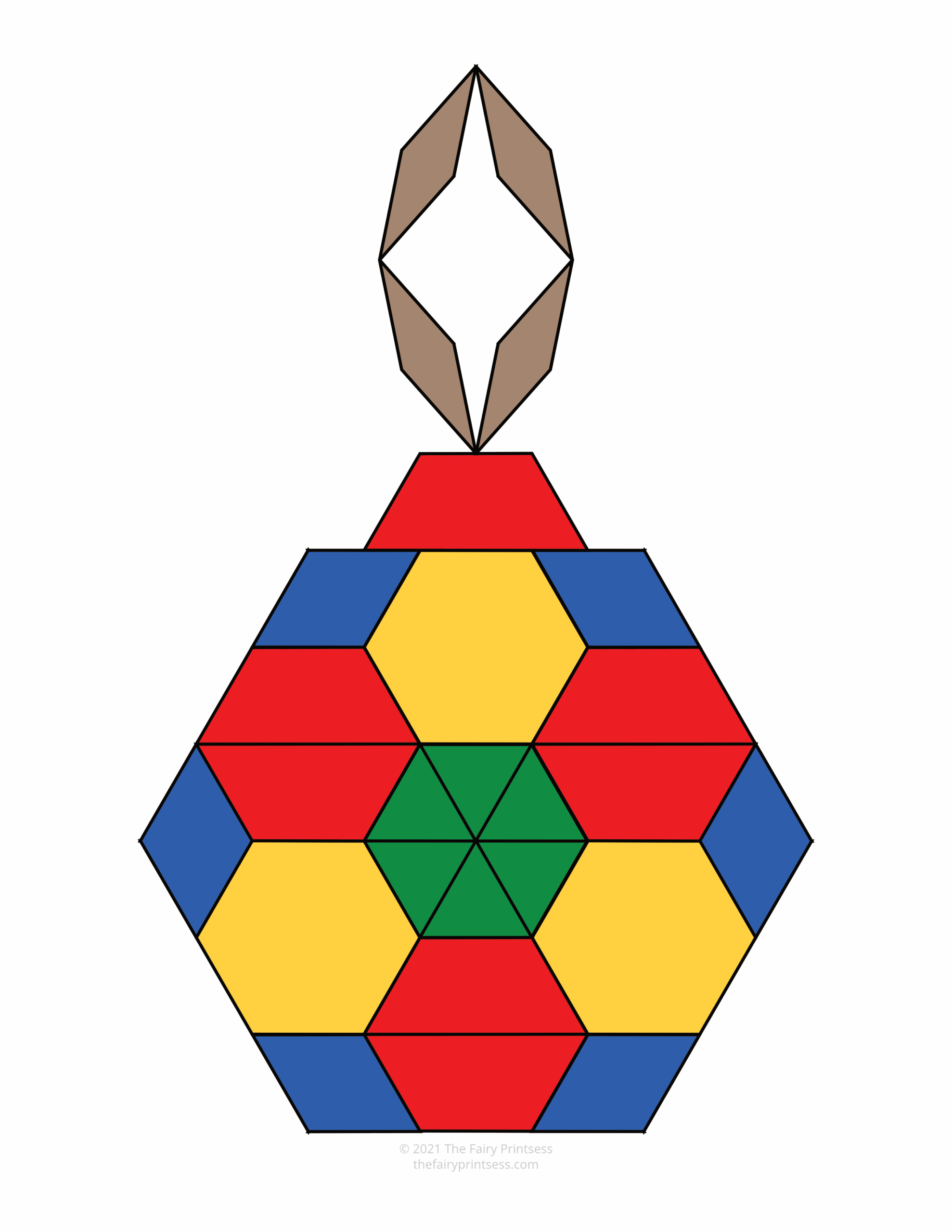 Christmas Pattern Block Templates Free Printable Shape Mats