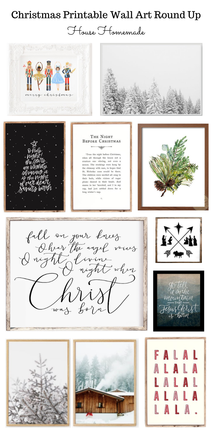 Christmas Printable Art Printable Wall Art For The Holidays