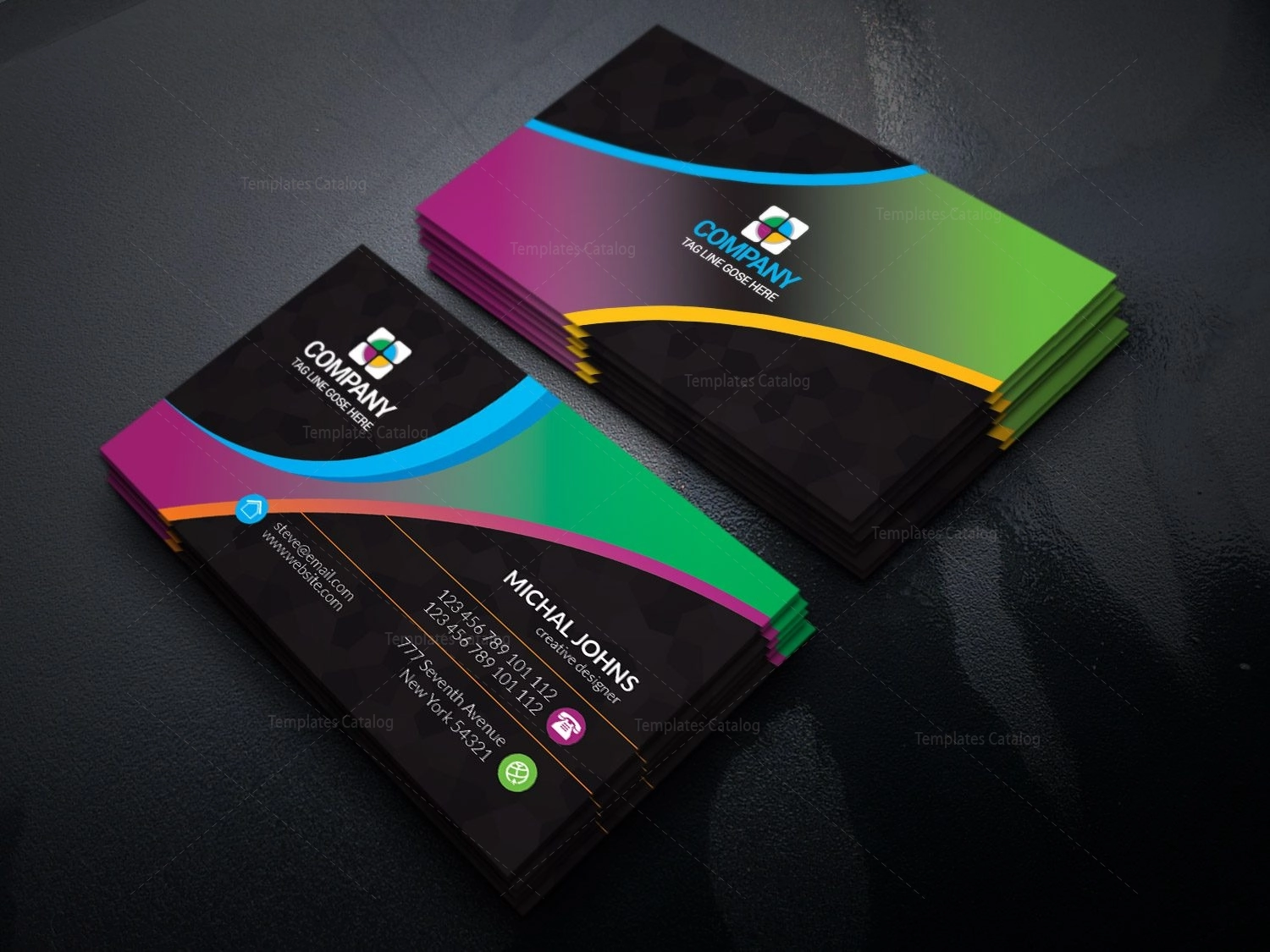 Colorful Print Business Cards