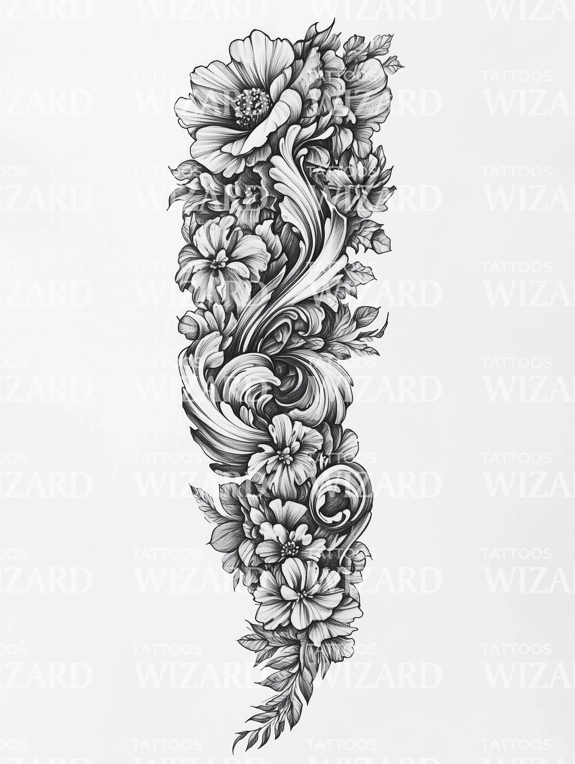 Complex Patterns Sleeve Tattoo Design For Men Tattoos Wizard Designs