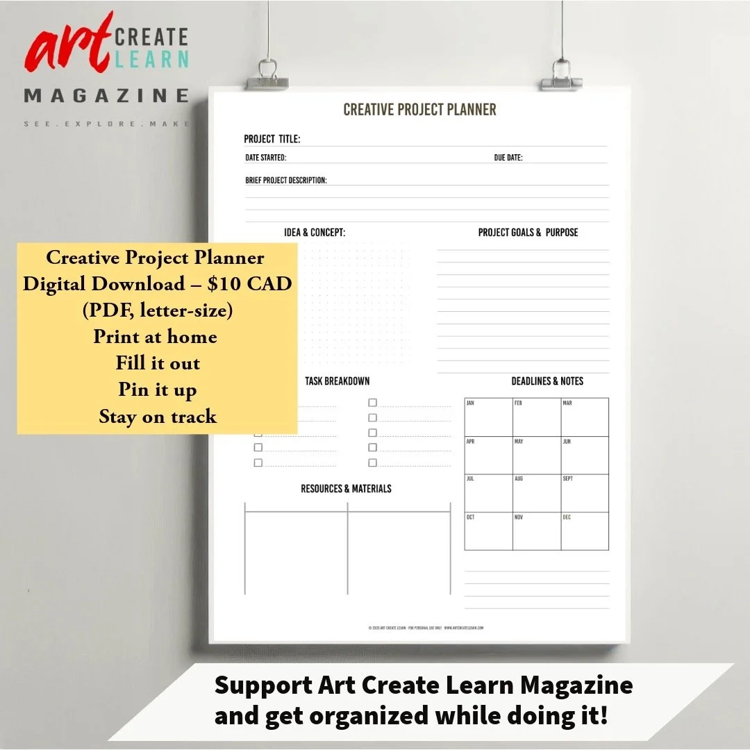 Printable Project Sheet with Design