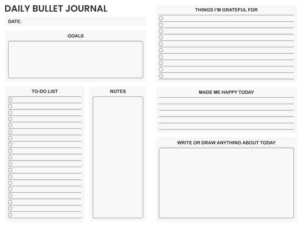 Journal Template Printable Design