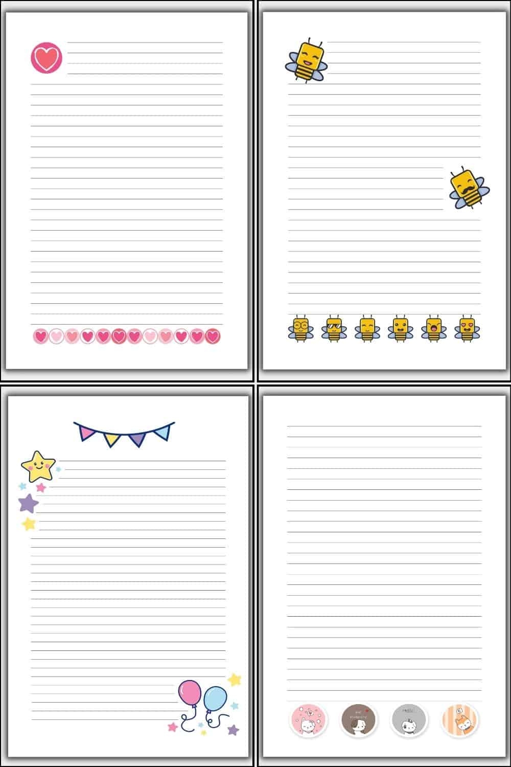 Cute Lined Paper Printable 13 Free Designs The Pink Craft Box