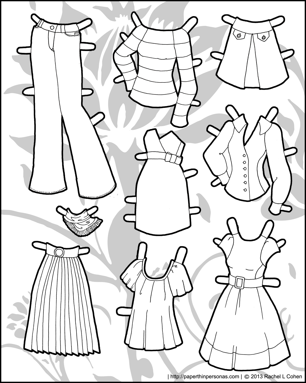 Cute Papers Dolls Free Printable Clothes Patterns A Cute Little 