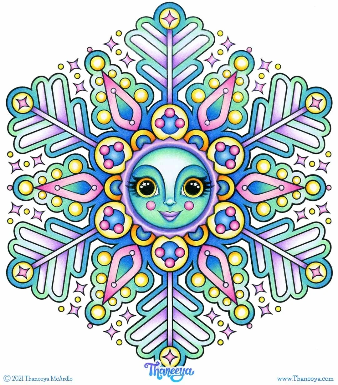 Cute Snowflake Coloring Pages Set Of 10 Printable Coloring Pages 