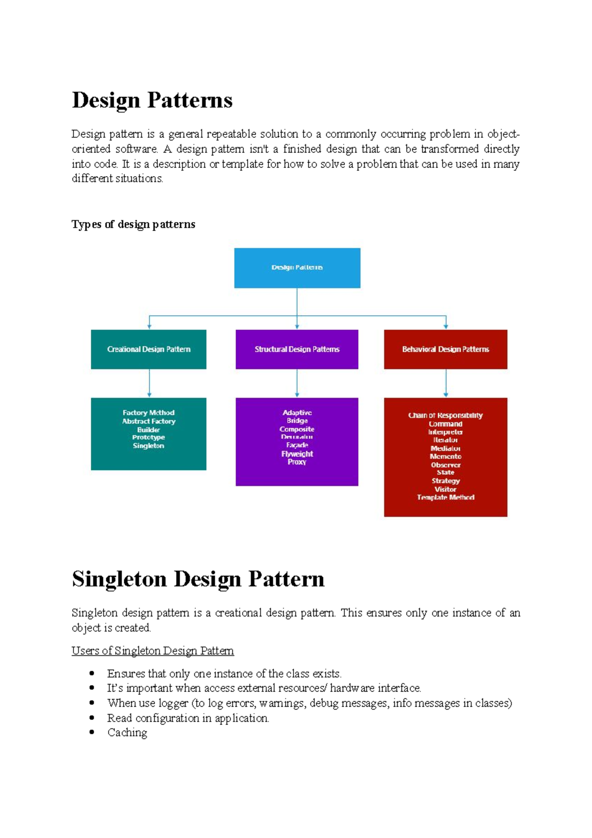Design Patterns Design Patterns Design Pattern Is A General 
