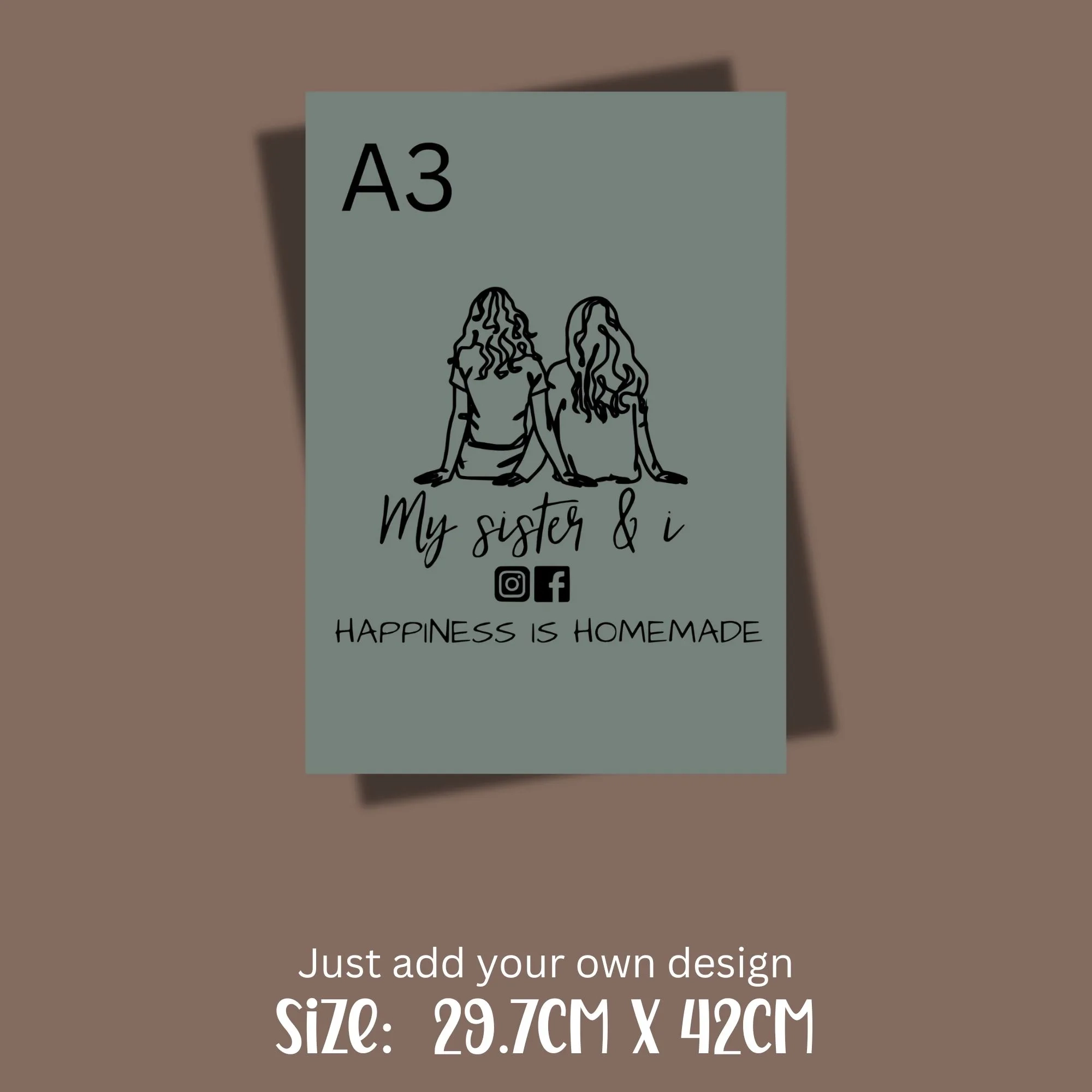 Design Your Own Printed Canvas A2 Portrait My Sister amp I