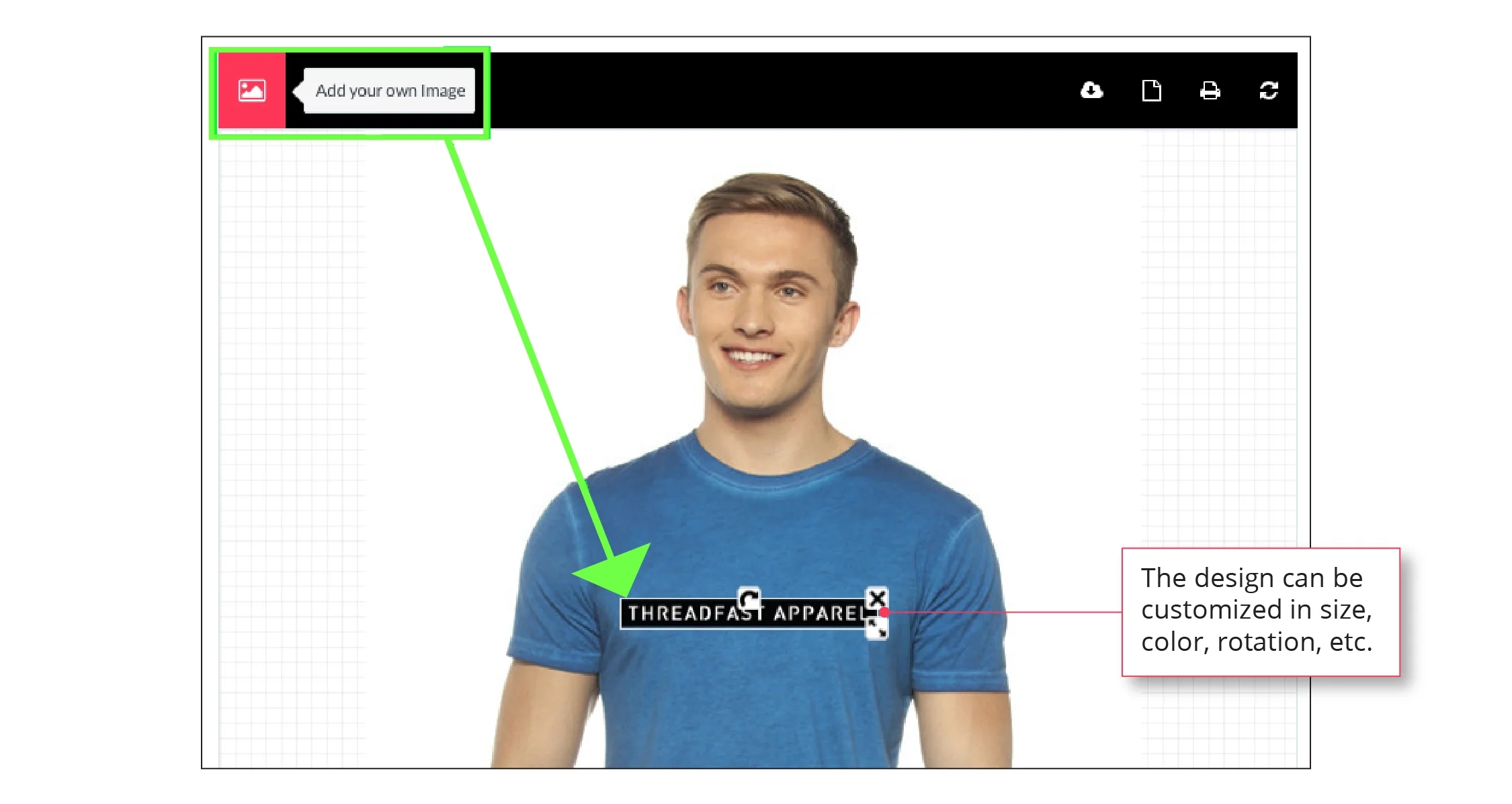 Design Your Print Tool Instructions Threadfast Apparel