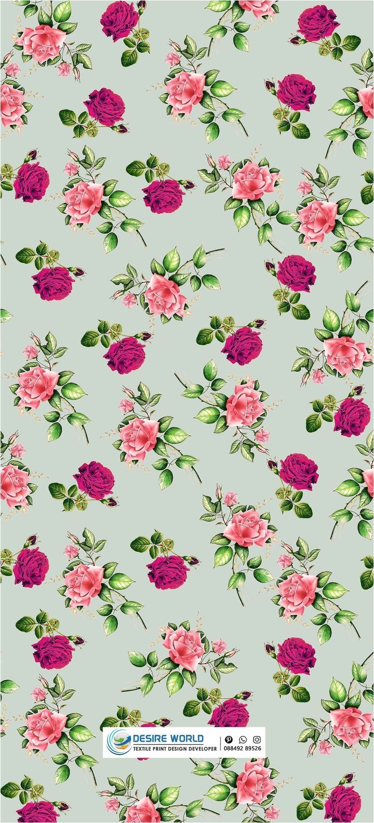 Digital Flower Print Pattern Designs